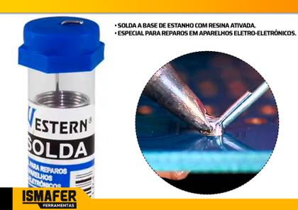 Imagem de Tubo De Solda Estanho Western 1mm P/ Eletrônicos 25gr.