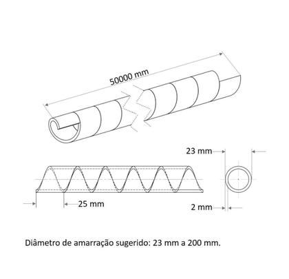 Imagem de Tubo espiral 1" 50m cor preto Tramontina