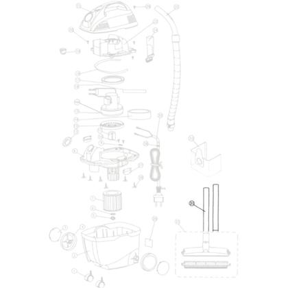 Imagem de Tubo Extensor Prolongador Reto Compatível com Aspirador WAP Aero Clean 15L