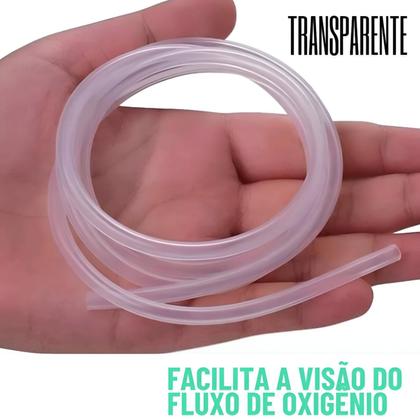 Imagem de Tubo Extensor Silicone 100 Macio Para Conectar Cânula Nasal Oxigênio Med