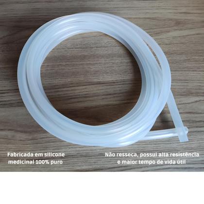 Imagem de Tubo Extensor Silicone 100 Macio Para Conectar Cânula Nasal Oxigênio Med