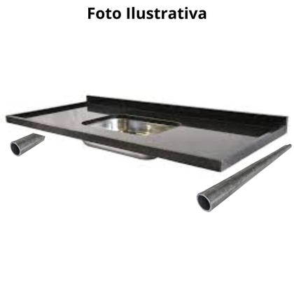 Imagem de Tubo Galvanizado 1/2 Com 40cm Comprimento Para Suporte Pia Bancda Lavatorio Banheiro