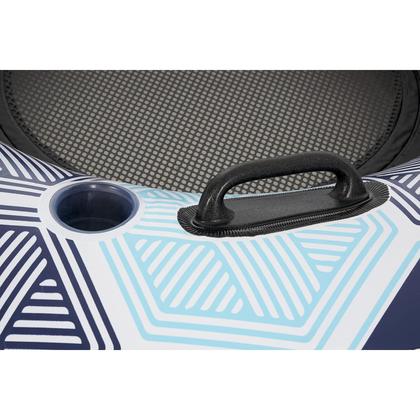 Imagem de Tubo interno inflável River Lake Pool Float Bestway CoolerZ Rapid Rider Blue Hexagon com encosto, pacote com 2