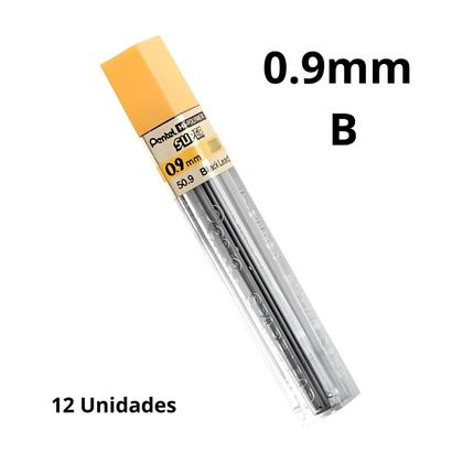 Imagem de Tubo Mina Grafite Pentel Hi-polymer Super 0.9Mm B com 12 Unidades