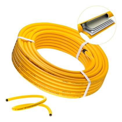 Imagem de Tubo para Pex Gas Multicamada Amarelo Uv 16mm 50 Metro