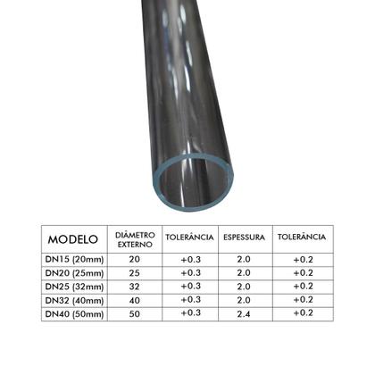 Imagem de Tubo pmma 1/2" upvc transparente 20mm