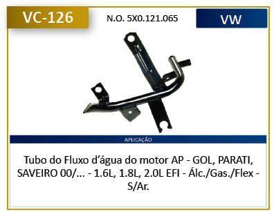 Imagem de Tubo refrigeracao - gol 2000 a 2006 / parati 2000 a 2006 / saveiro 2000 a 2006 - vc126