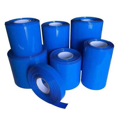 Imagem de Tubo Termorretrátil Azul de PVC (1 Metro) para Baterias 18650 - Isolamento de Cabos