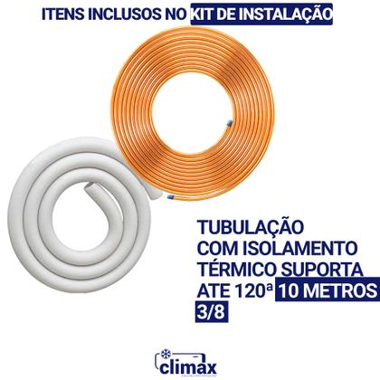 Imagem de Tubulação De Cobre 3/8 Para Instalação De Ar Condicionado Com Isolamento Térmico 10 Metros