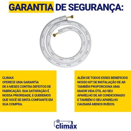 Imagem de Tubulação De Cobre Com Isolamento Térmico 1/4 x 5/8 Para Instalação Ar Condicionado 5 Metros