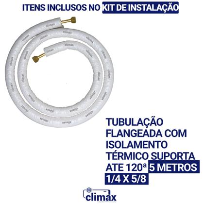 Imagem de Tubulação De Cobre Com Isolamento Térmico 1/4 x 5/8 Para Instalação Ar Condicionado 5 Metros