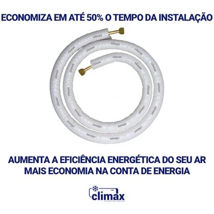 Imagem de Tubulação De Cobre Com Isolamento Térmico 1/4 x 5/8 Para Instalação Ar Condicionado 5 Metros