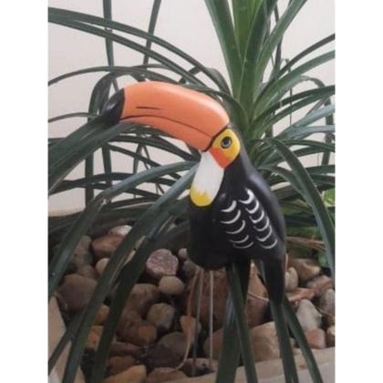 Imagem de Tucano Cerâmica Decoração de Jardim Enfeite 45 cm