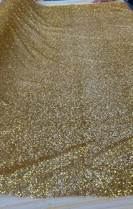 Imagem de Tule com Glitter Dourado Ouro Pesado 02