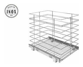 Imagem de Tulha Deslizante Base Ou Lateral C/trilhos 7246 Aço Cromado