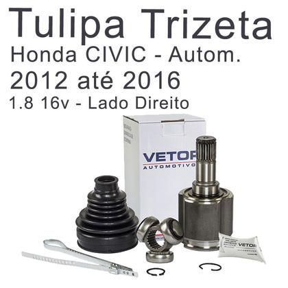 Tulipa 25+trizeta 21 dentes new civic 1.8 2012/2016 l.dir - 72377