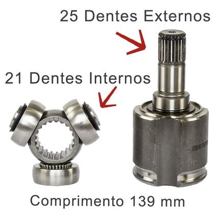 Tulipa 25+trizeta 21 dentes new civic 1.8 2012/2016 l.dir - 72377