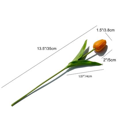 Imagem de Tulipas artificiais Mandy's 20 hastes, laranja, PU, flores artificiais