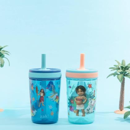 Imagem de Tumbler Zak Designs Disney Moana 2 Kelso, pacote com 2 unidades