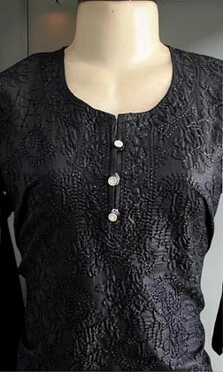 Imagem de Túnica Bata Indiana Boho Feminina Bordada Algodão PK-2425