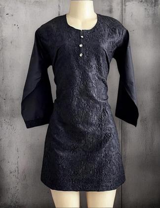 Imagem de Túnica Bata Indiana Boho Feminina Bordada Algodão PK-2425