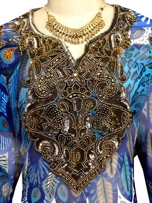 Imagem de Túnica Chiffon, Bordado Com Pedraria, Ideal Para Festas T: M