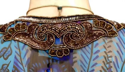 Imagem de Túnica Chiffon, Bordado Com Pedraria, Ideal Para Festas T: M