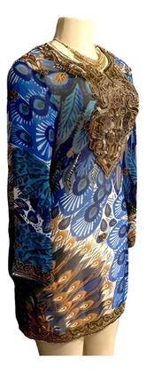 Imagem de Túnica Chiffon, Bordado Com Pedraria, Ideal Para Festas T: M