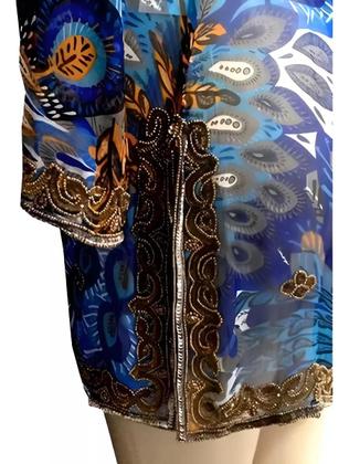 Imagem de Túnica Chiffon, Bordado Com Pedraria, Ideal Para Festas T: M