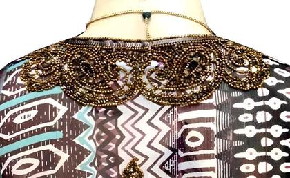 Imagem de Túnica Chiffon, Bordado Com Pedraria, Ideal Para Festas T: M