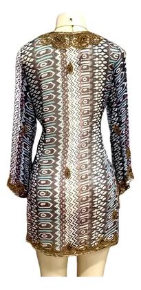 Imagem de Túnica Chiffon, Bordado Com Pedraria, Ideal Para Festas T: M