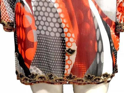 Imagem de Túnica Chiffon, Bordado Com Pedraria, Ideal Para Festas T: M