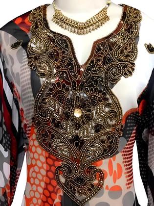 Imagem de Túnica Chiffon, Bordado Com Pedraria, Ideal Para Festas T: M