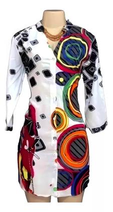 Imagem de Tunica Indiana Em Viscose, Abotoamento Frontal, Cod. 2201