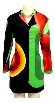 Imagem de Tunica Indiana Em Viscose, Abotoamento Frontal, Cod. B-895/10