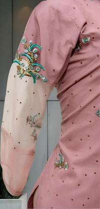 Imagem de Túnica Indiana Feminina Festa Luxo Bordada PK-2436 Peq. Defeito