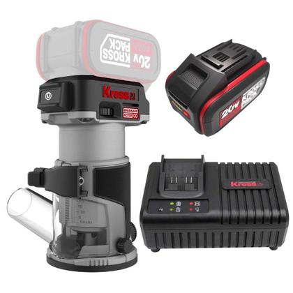 Imagem de Tupia 6mm para Laminado KUD26.91 com Carregador 6.0ah e Bateria 20V 6.0AMP KRESS