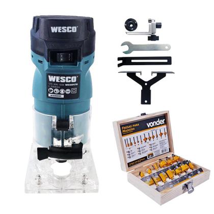 Imagem de Tupia Laminadora 06Mm 1/4'' Wesco Ws5047 500W + Acess 110V