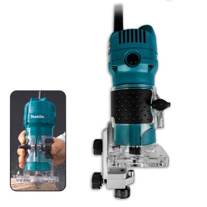 Imagem de Tupia Laminadora Elétrica Makita 3709 530W 127V ou 220V 6MM 30000Rpm S/ Maleta Para Madeira Marceneiros Profissional