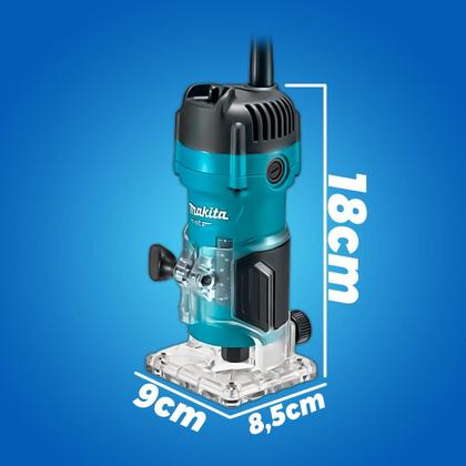 Imagem de Tupia Laminadora Elétrica Makita M3700B 530W 6mm sem Maleta