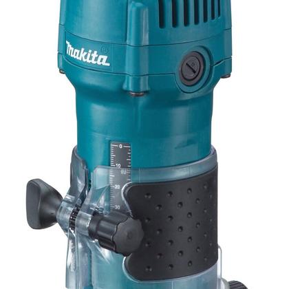 Imagem de Tupia Manual de Laminação Makita 530W, Pinça 6mm ¼, 30.000rpm com kit 12 Fresas  3709