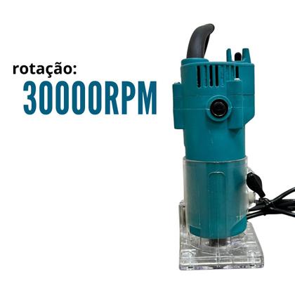 Imagem de Tupia Manual Laminadora 650W 30000 Rpm com Pinça de 6mm e Jogo de Fresas Importway Iwtjf