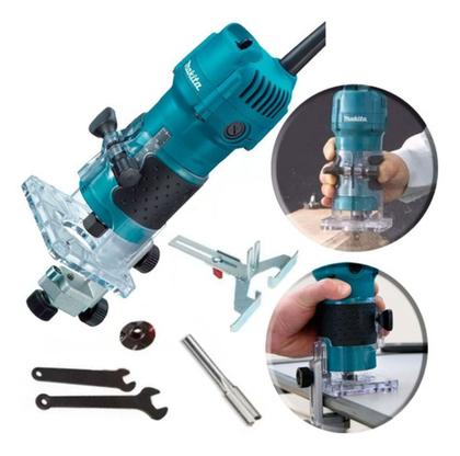 Imagem de Tupia Manual Laminados 06mm 1/4'' 3709 Makita C/fresa 220v