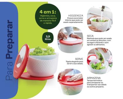 Imagem de Tupperware Centrífuga Seca Salada 3,9L