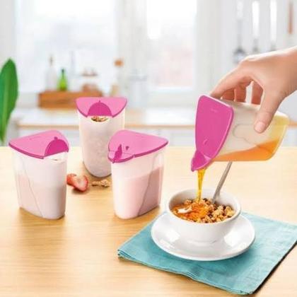 Imagem de Tupperware Dispenser Para Molho 350ml Murano Rosa Claro. 