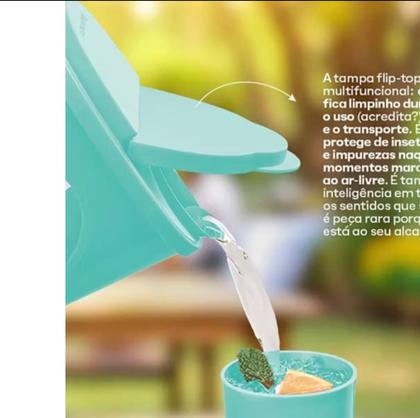 Imagem de Tupperware jarra outdoor 1,7 litros verde mint original