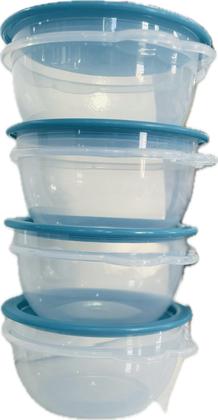 Imagem de Tupperware Kit 4 Peças Super Mini Instant 400Ml Azul Caribe