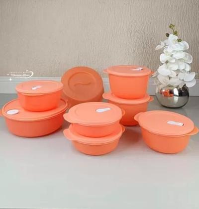 Imagem de Tupperware Kit 8 Peças Cristalwave Salmão