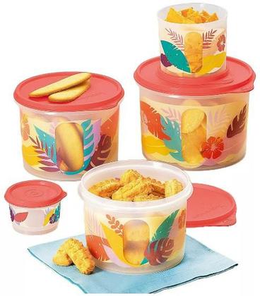 Imagem de Tupperware Tupper Caixa Views Tropical Conjunto 5pçs 