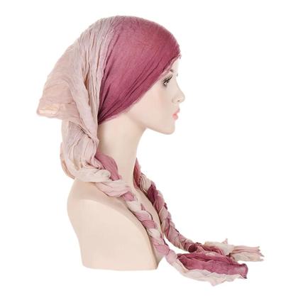 Imagem de Turbante Hijab Feminino Pré-Amarrado Com Cauda Longa, Lenço De Cabeça, Touca Elástica Para